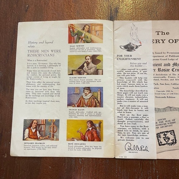 MASTERY OF LIFE The Ancient And Mystical Order Rosae Crucis 16th Edition - Picture 3 of 4